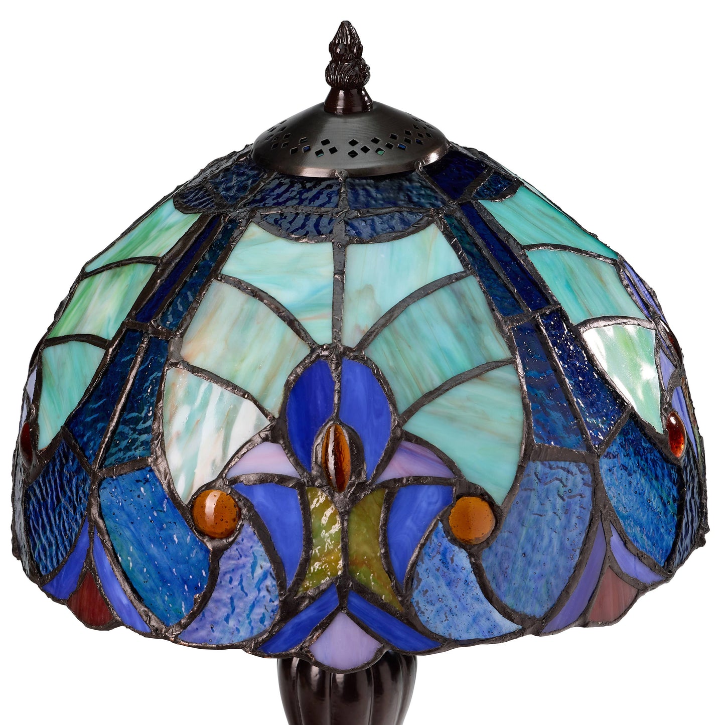 River of Goods - 17"H Halston Candlestick Base Dome Shade Table Lamp