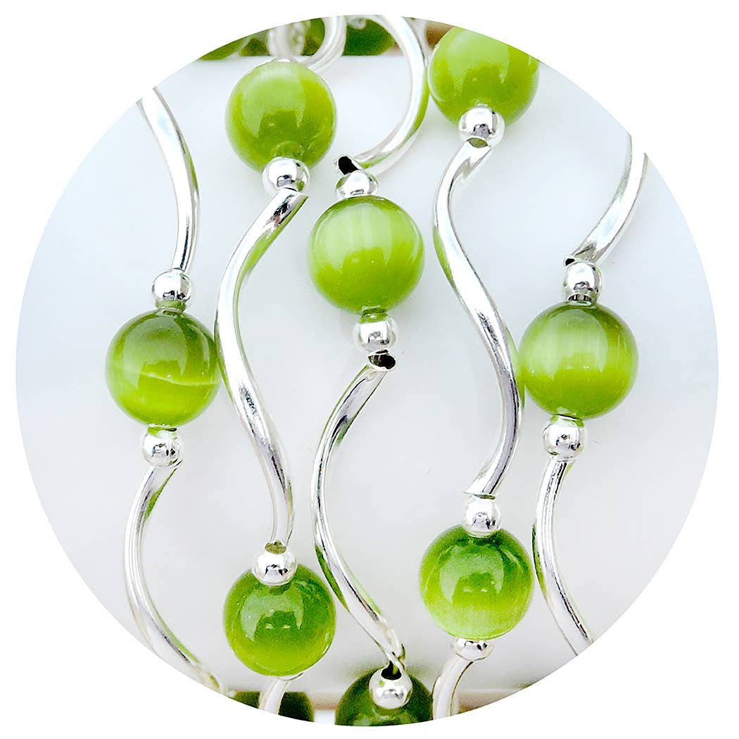 My Fun Colors - Cats Eye Bracelets Select from 12 Color Styles: Midnight Cats Eye Bracelet