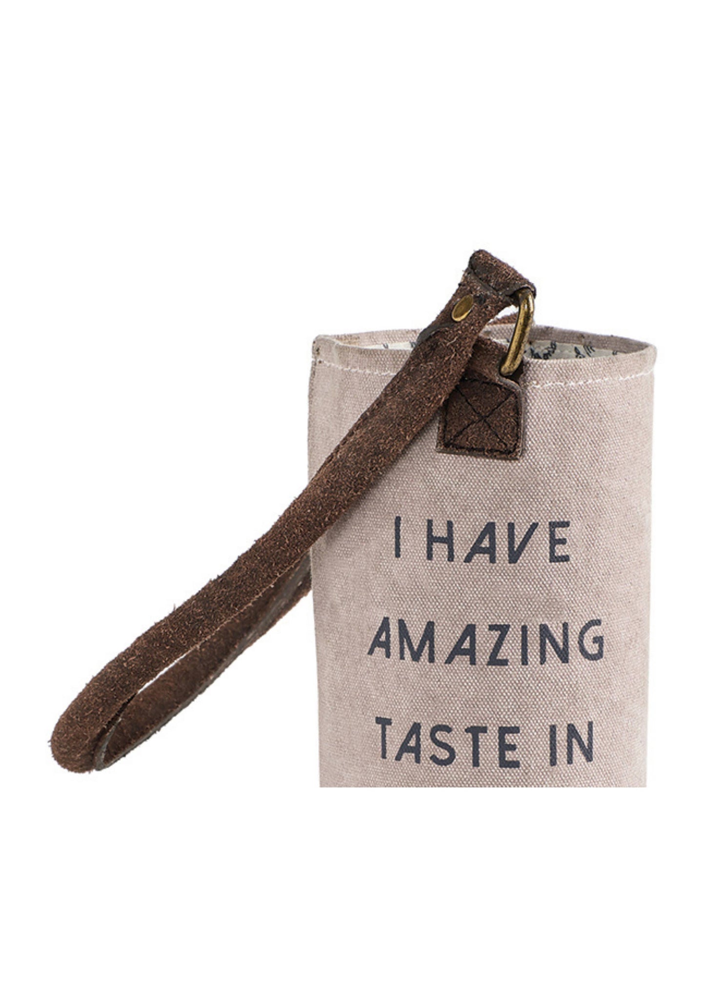 Mona B. - Amazing Up-Cycled Canvas and Leather Wine Tote Bag