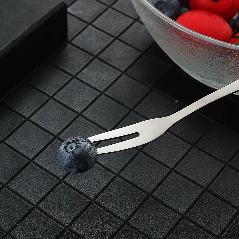 Sostraw & SmartThings - Small Fork - For Appetizers, tapas or Dessert - 10 colors: Black