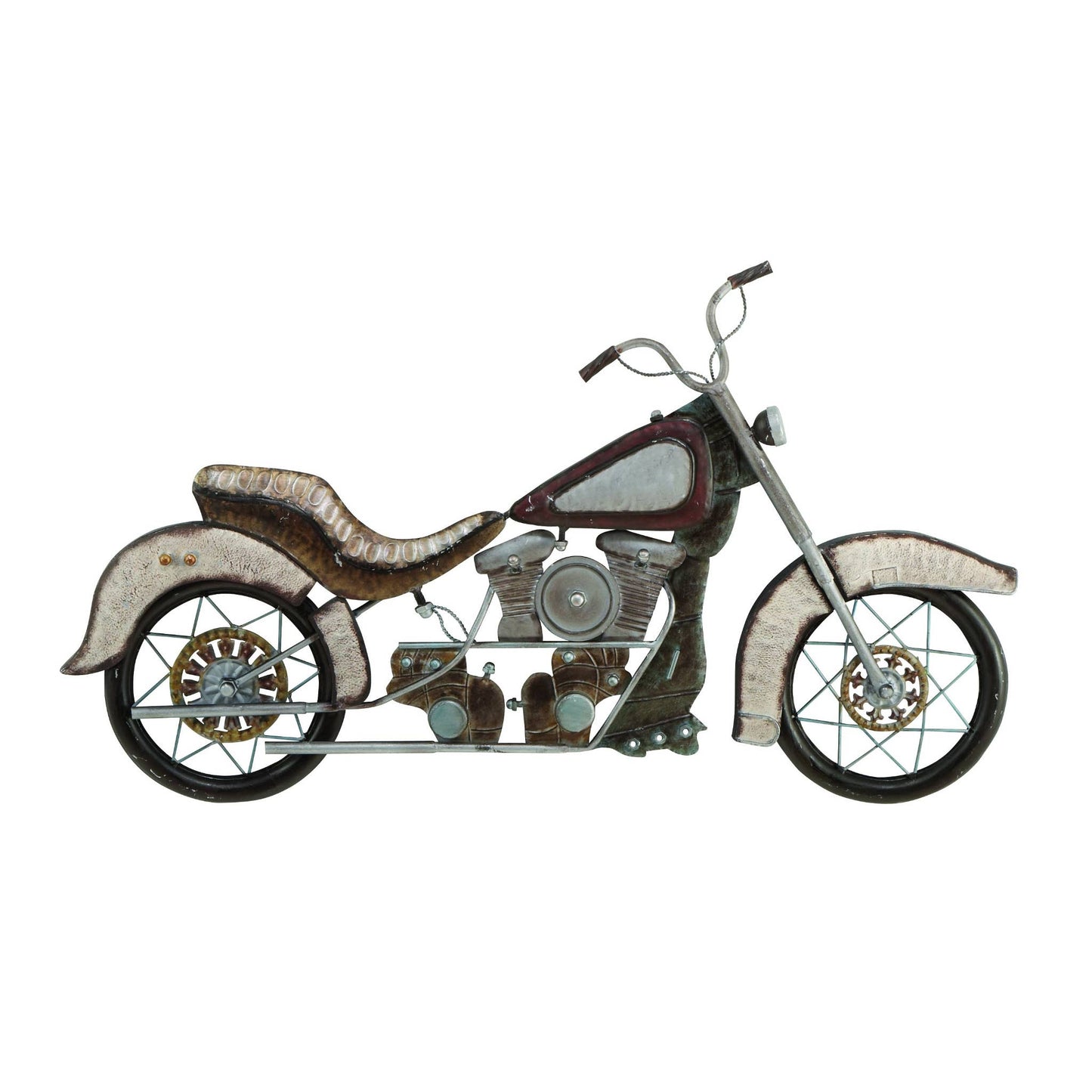 Import Corner - A-39040: METAL MOTORCYCLE WALL PLAQUE 30"W, 17"H