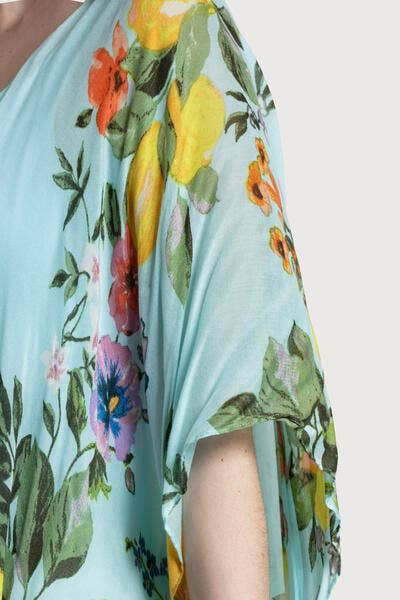 SAACHI - Citrus Garden Kimono: Navy