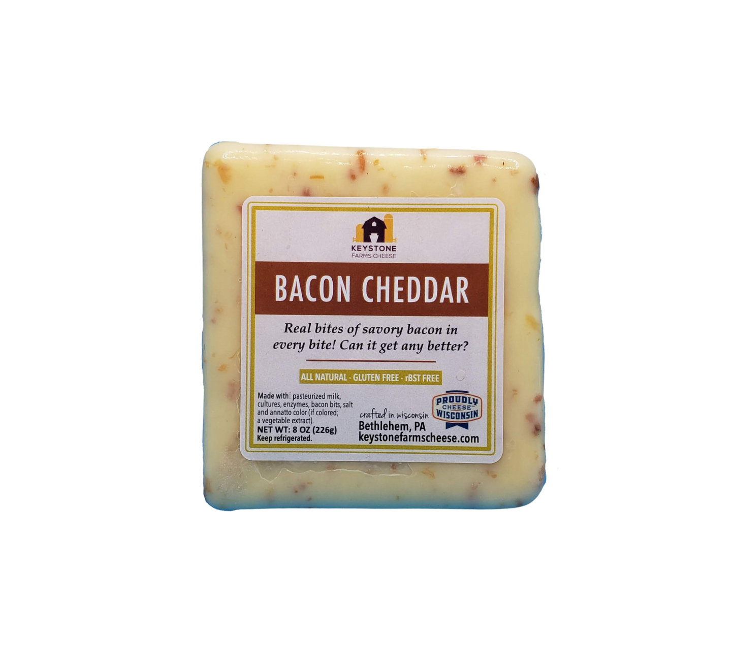 Keystone Farms Cheese - Bacon Cheddar: 8oz.