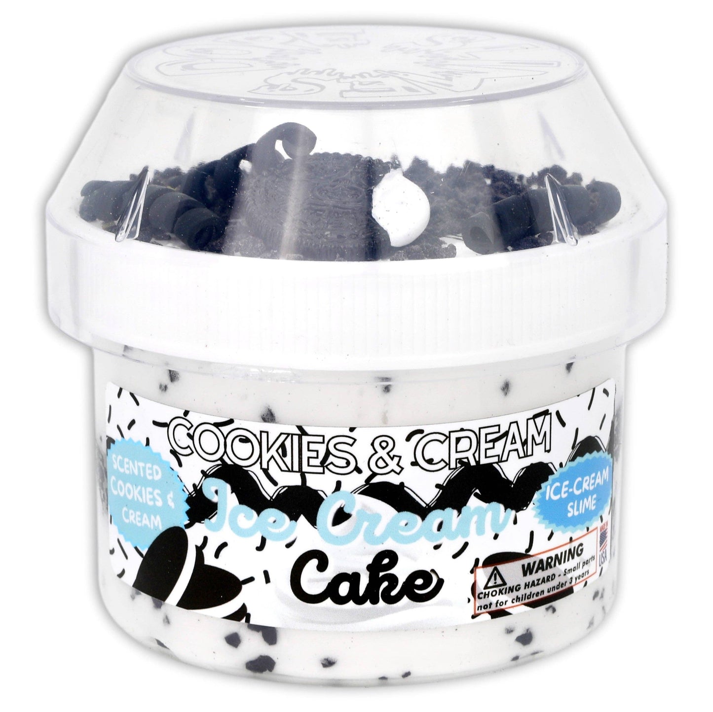 Dope Slimes - Cookies & Cream Ice-Cream Cake - Hybrid Textured Slime