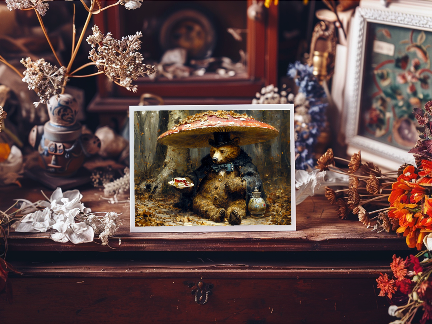 Salty Alyce - Bear Forest Tea Party Greeting Card 73AS