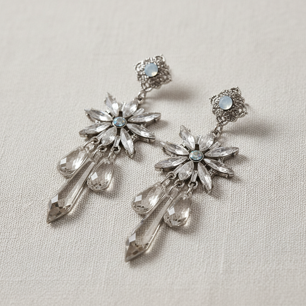 camilla dovey - Crystal Flower Stud Earrings