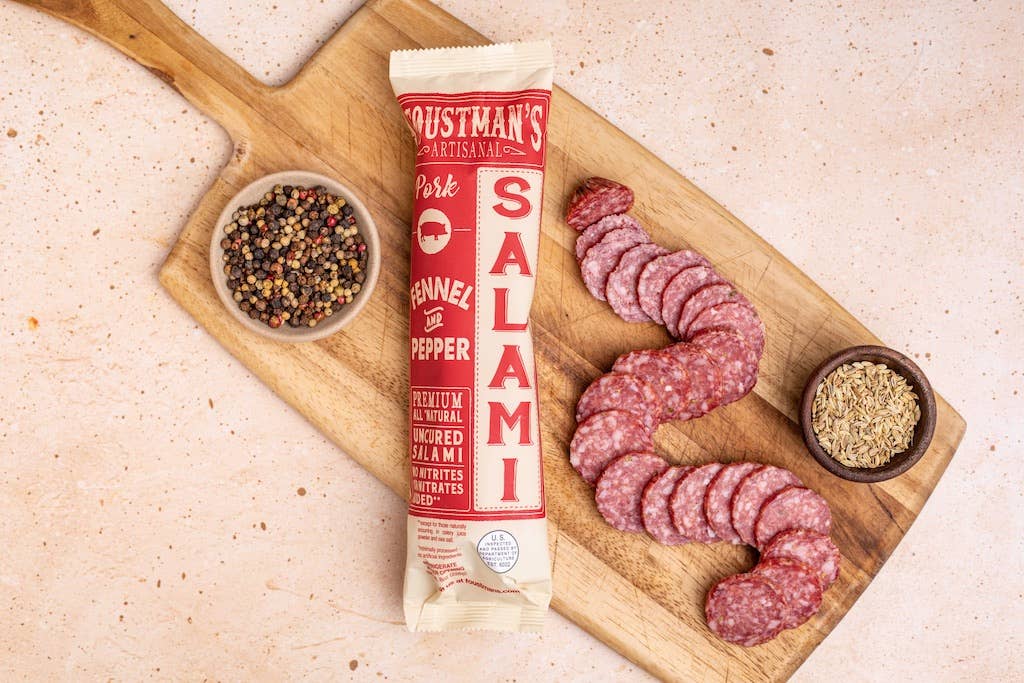 Foustman's Salami - PORK FENNEL & PEPPER | FOUSTMAN'S ALL-NATURAL UNCURED SALAMI