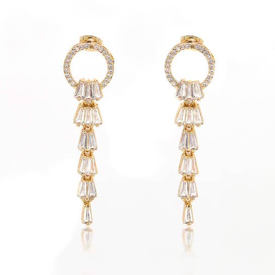 Savvy Bling - Chandler CZ Dangle Earrings