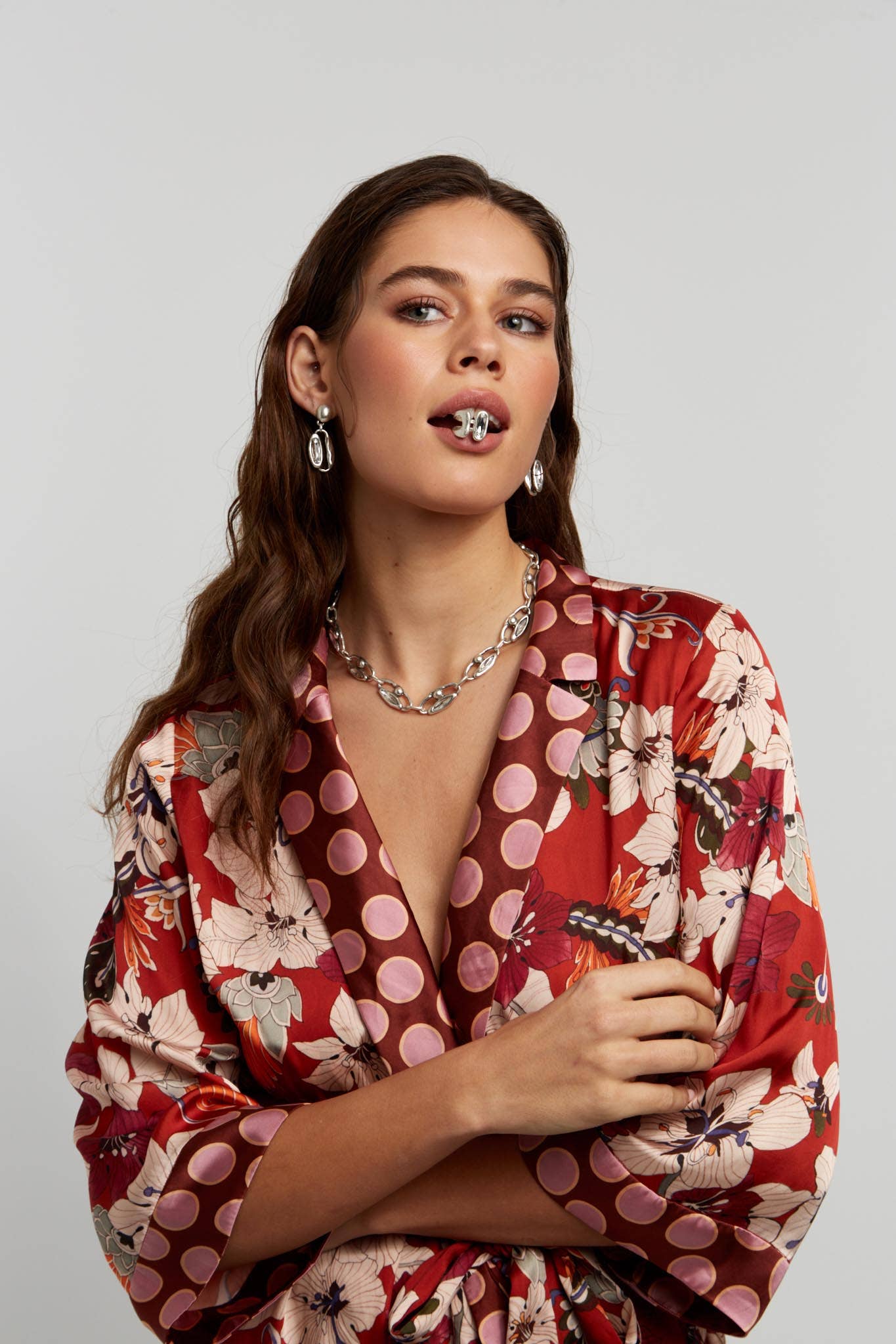 Chanour - Handmade Clear Crystal Pewter Earrings - 1912