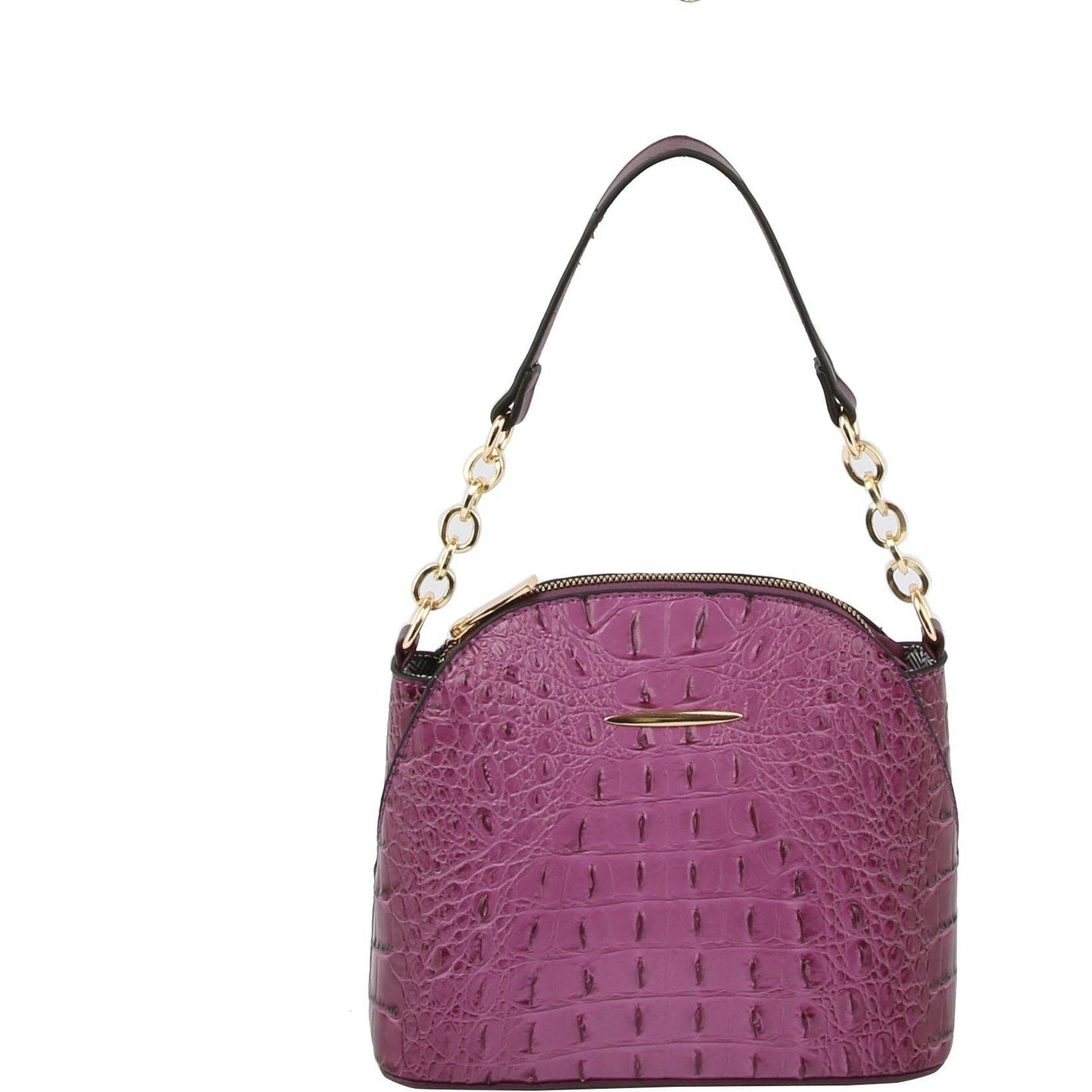 Handbag Factory Corp - Croc Purse Handbag Satchel Shoulder Bag: Black