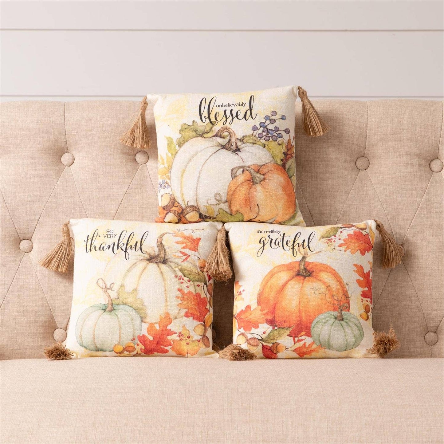 Audrey's - Mini Pillows - Pumpkins (PK/3 AST)