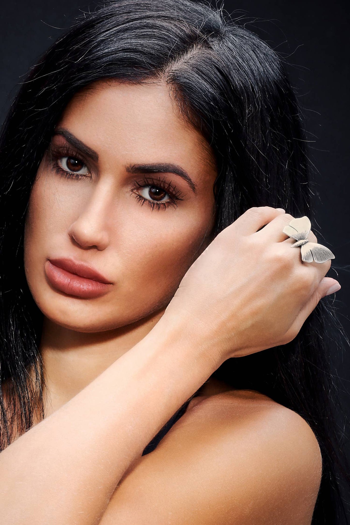 Chanour - Handmade Butterfly Pewter Ring - ENY01