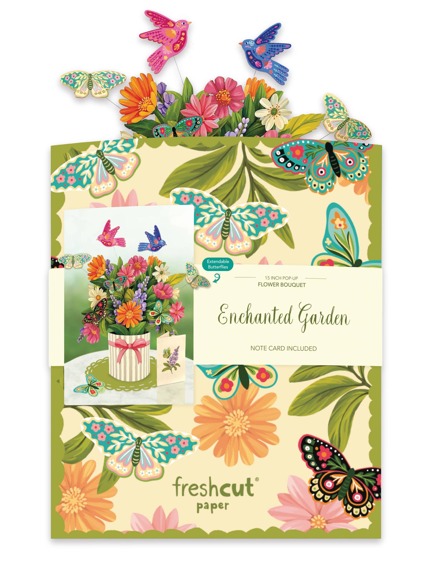 FreshCut Paper LLC - Enchanted Garden (8 Pop-up Greeting Cards)