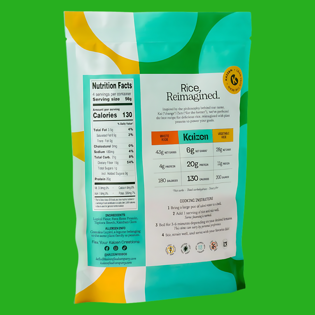 Kaizen Food Company - Rice 6g Net Carb High Protein - Gluten Free, Low Carb