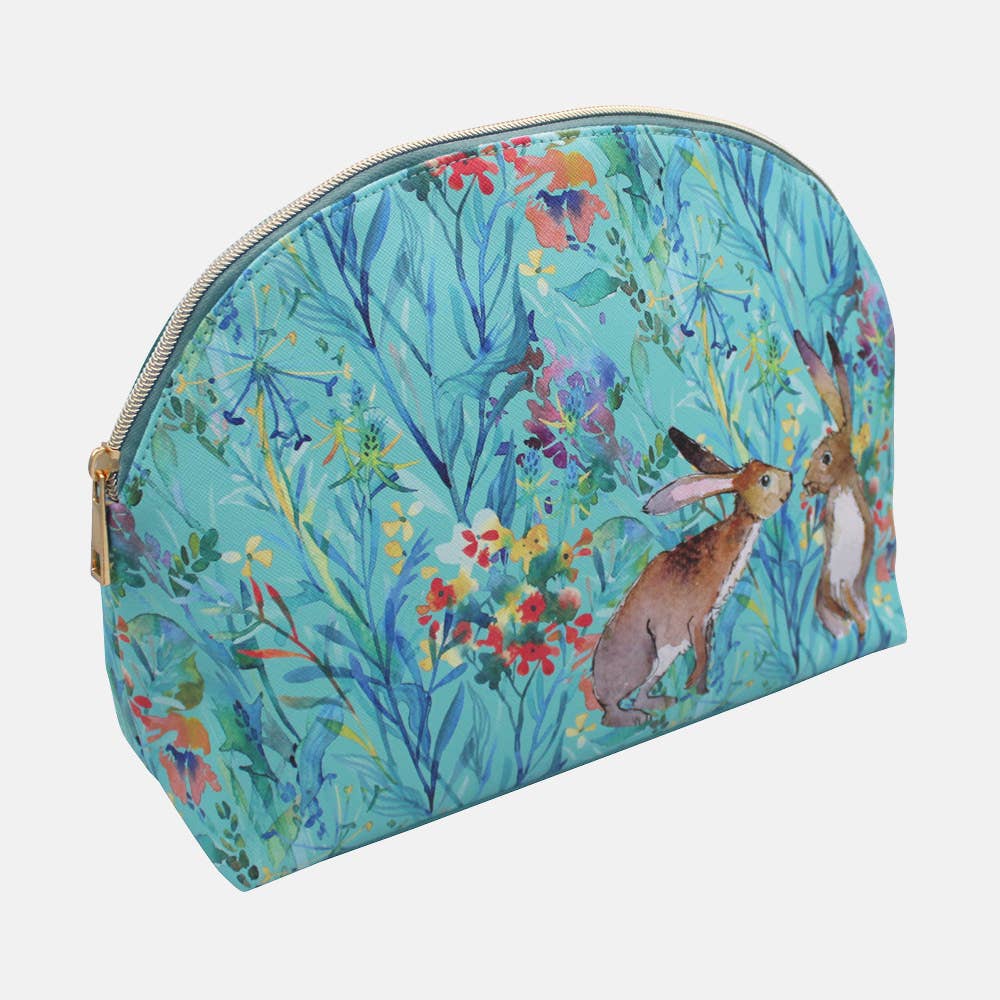 The Gifted Stationery Company - Cosmetic Bag - Kissing Hares