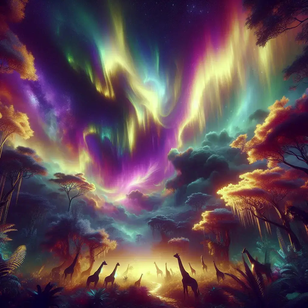 Wicked Cool Unicorn - Aurora Borealis 5 x 7 Fantasy Art Cards : 006