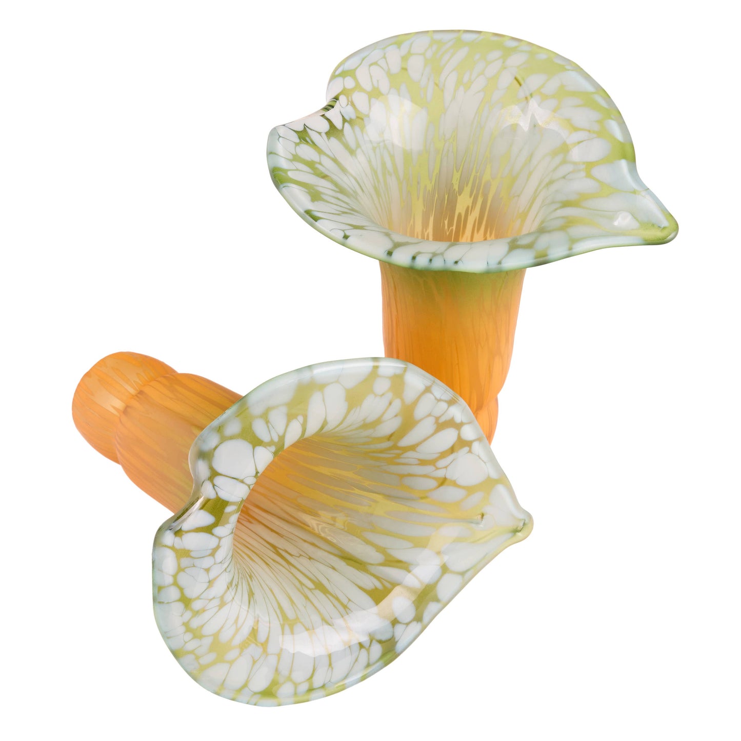 River of Goods - 20"H Green Hand Blown Glass 5 Calla Lily Uplight Accent Lamp