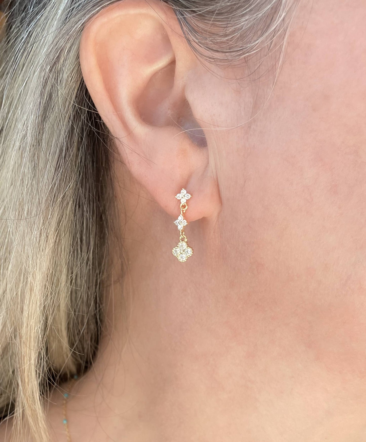 AJS Design Studio - Small Triple Drop Earrings