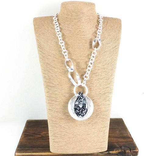 Pretty Persuasions - N20103 Statement Pendant Chain Link Necklace: 01 GD