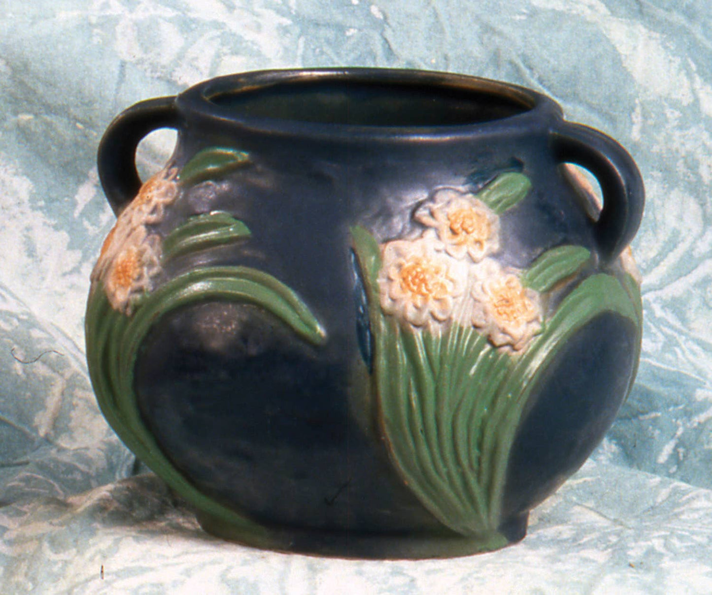 AA Importing - Blue Roseville-Style Bowl - Primrose