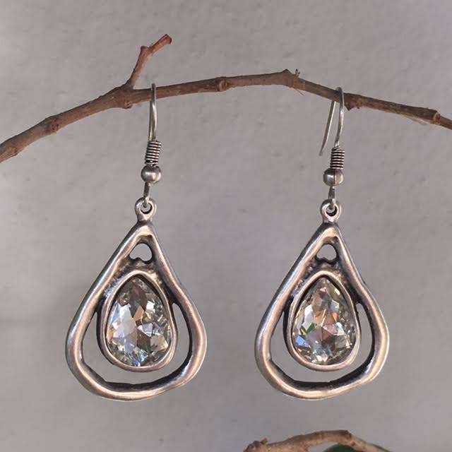 Volare - 5E53D Drop earring silver plated: Clear
