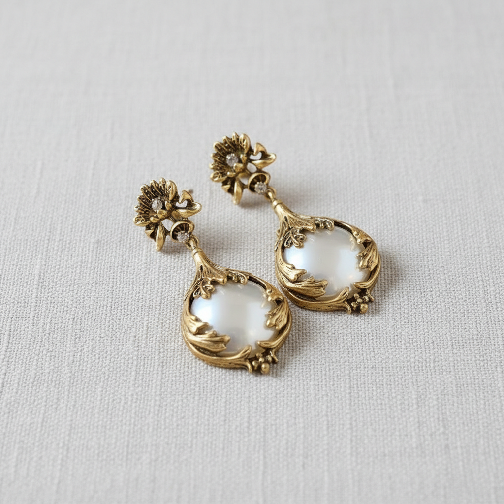 camilla dovey - Vintage Butterfly Glass Earrings