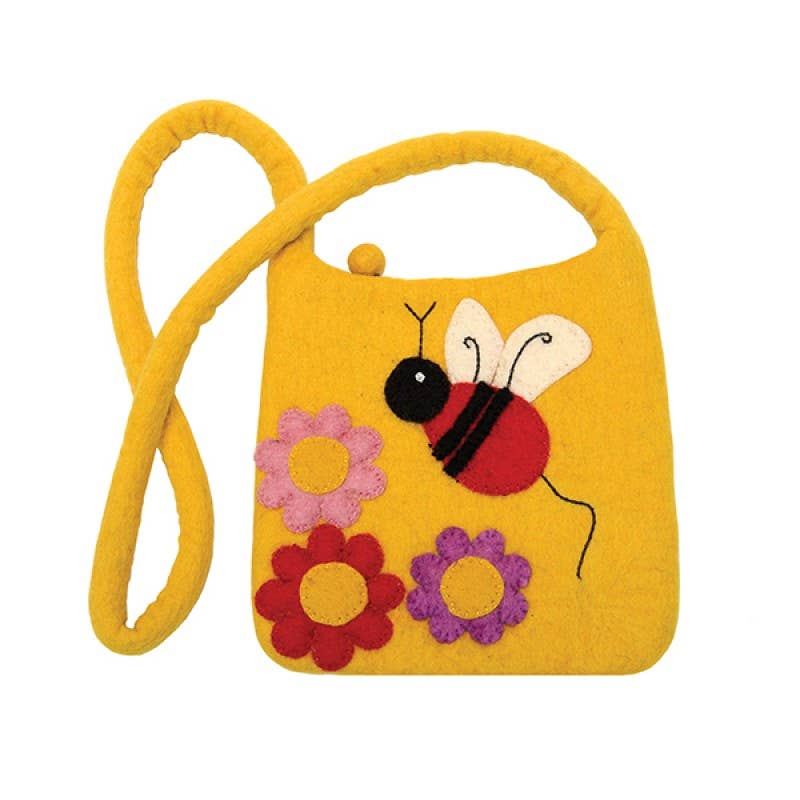 BNB Crafts Inc. - Bamboo Bee Cross Body Kids Bag: Turquoise