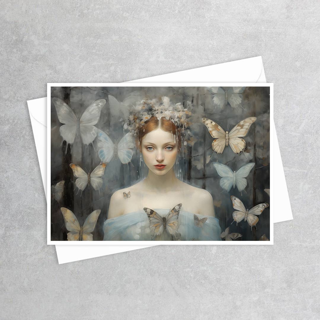 Salty Alyce - Butterfly Queen Gothic Winter Greeting Card 58RD