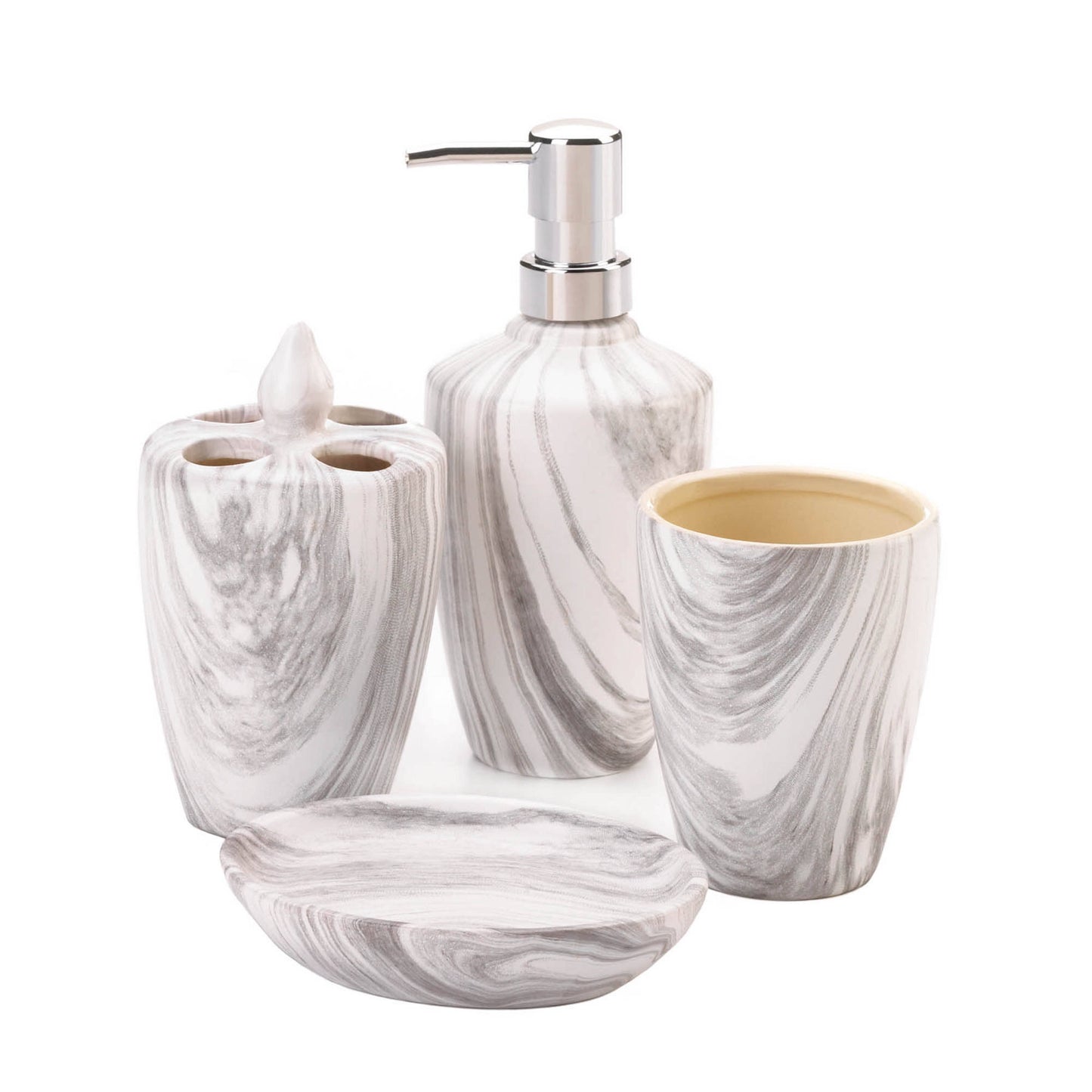 Zingz Home - Marble Printed Bath Accessory Set