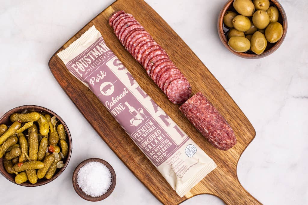Foustman's Salami - PORK CABERNET WINE | FOUSTMAN'S ALL-NATURAL UNCURED SALAMI