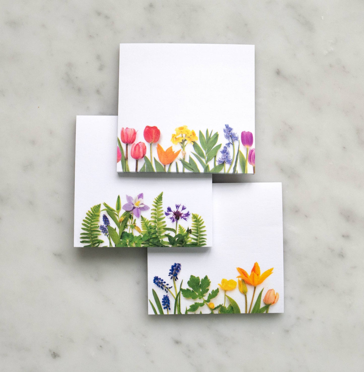 Bottle Branch - Sticky notes - 3 pack - Colorful Spring flowers