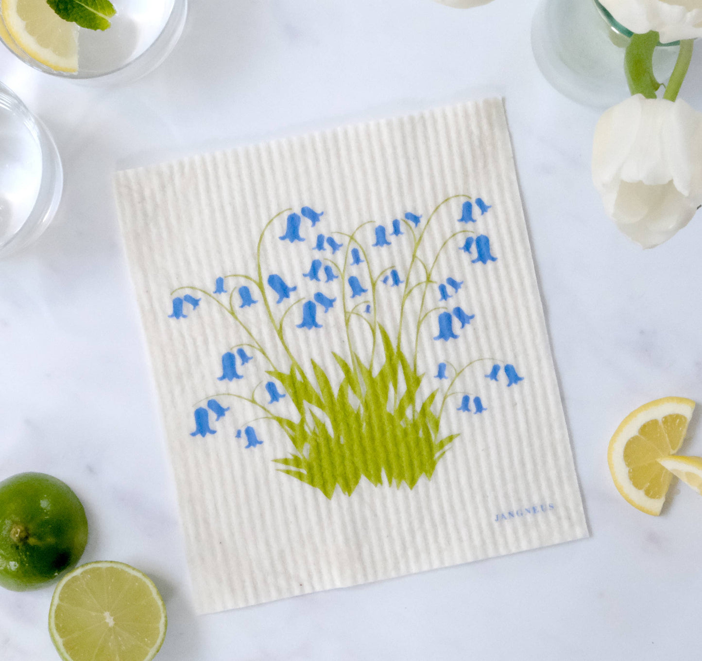 Jangneus - Swedish Dishcloth - Bluebells - Blue