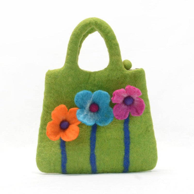 BNB Crafts Inc. - Three Flowers Handbag: Turquoise