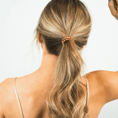 TELETIES - Spiral Hair Coils | Large | Sunset Gold Hair Ties