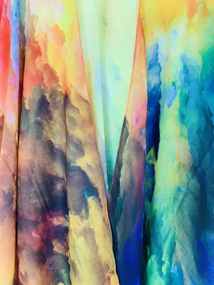 JC Sunny Fashion - Metaphysical Rich Autumn Colors Kimono : Gold-Multi