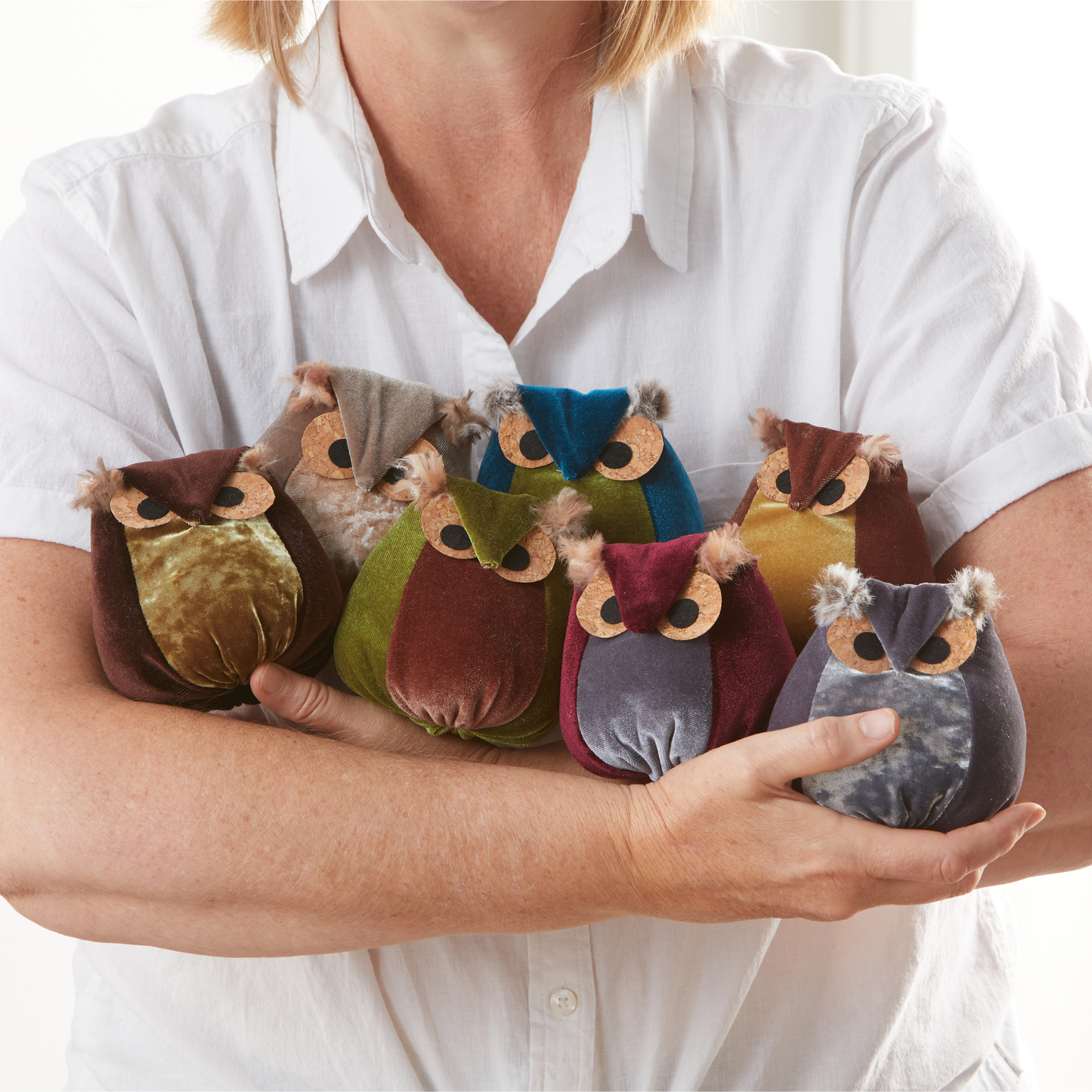 Your Heart's Content - Whimsical velvet owls, charming owl enthusiastic, unique: Brown Owl