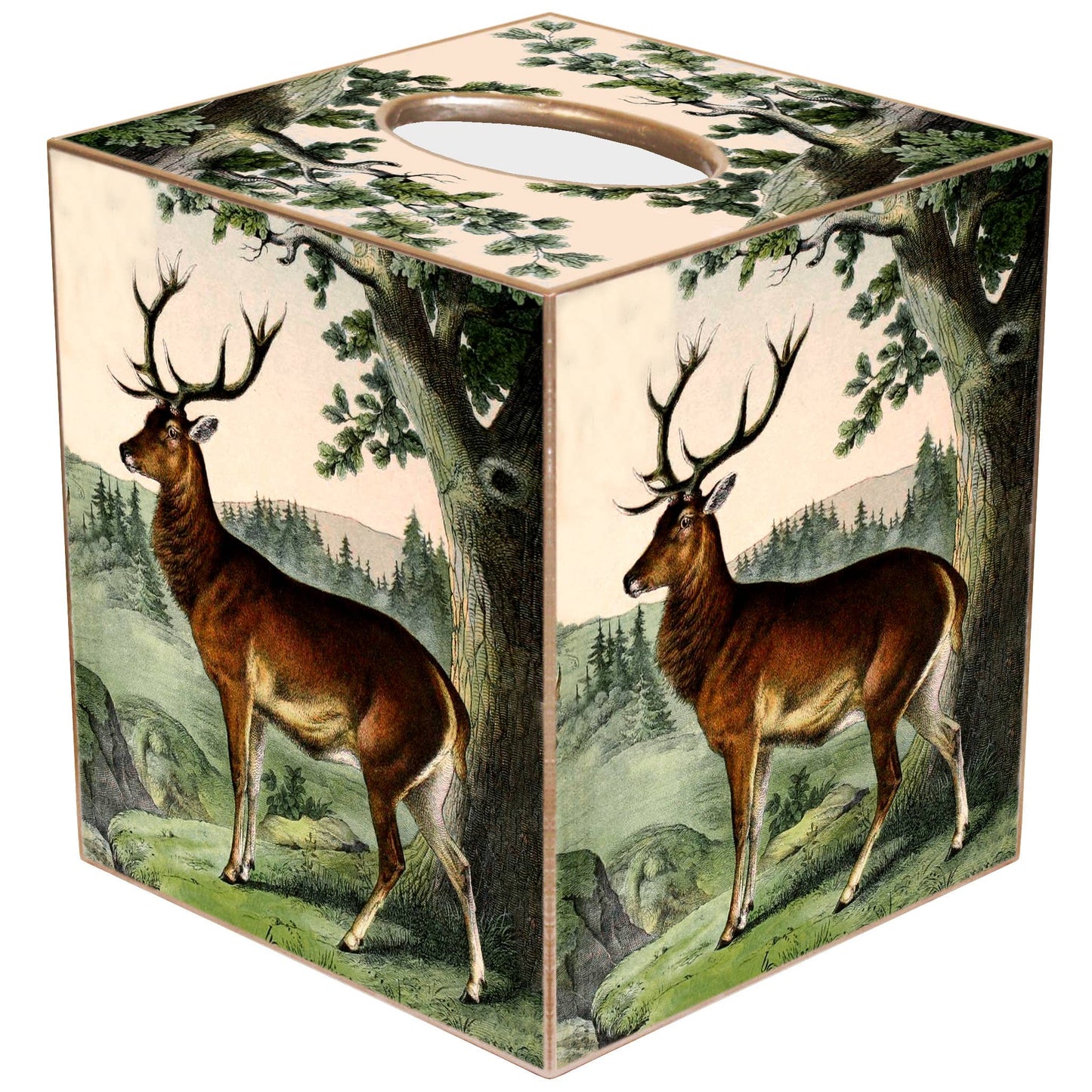Marye-Kelley - Handmade Stag Tissue Box Cover: Paper Mache