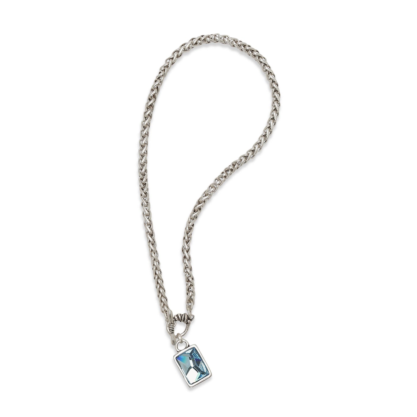 Chanour - Handmade Aqua Cosmo Pewter Necklace - NN3525