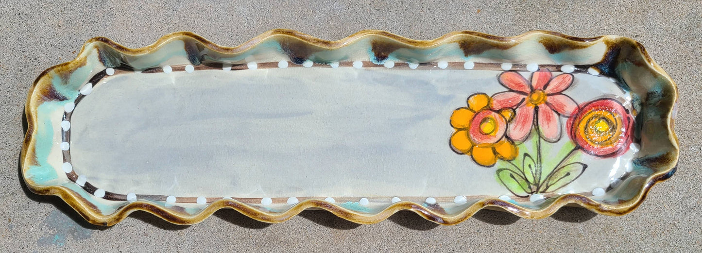 Heartfelt Traditions - Cracker Tray (Drip Flowers)