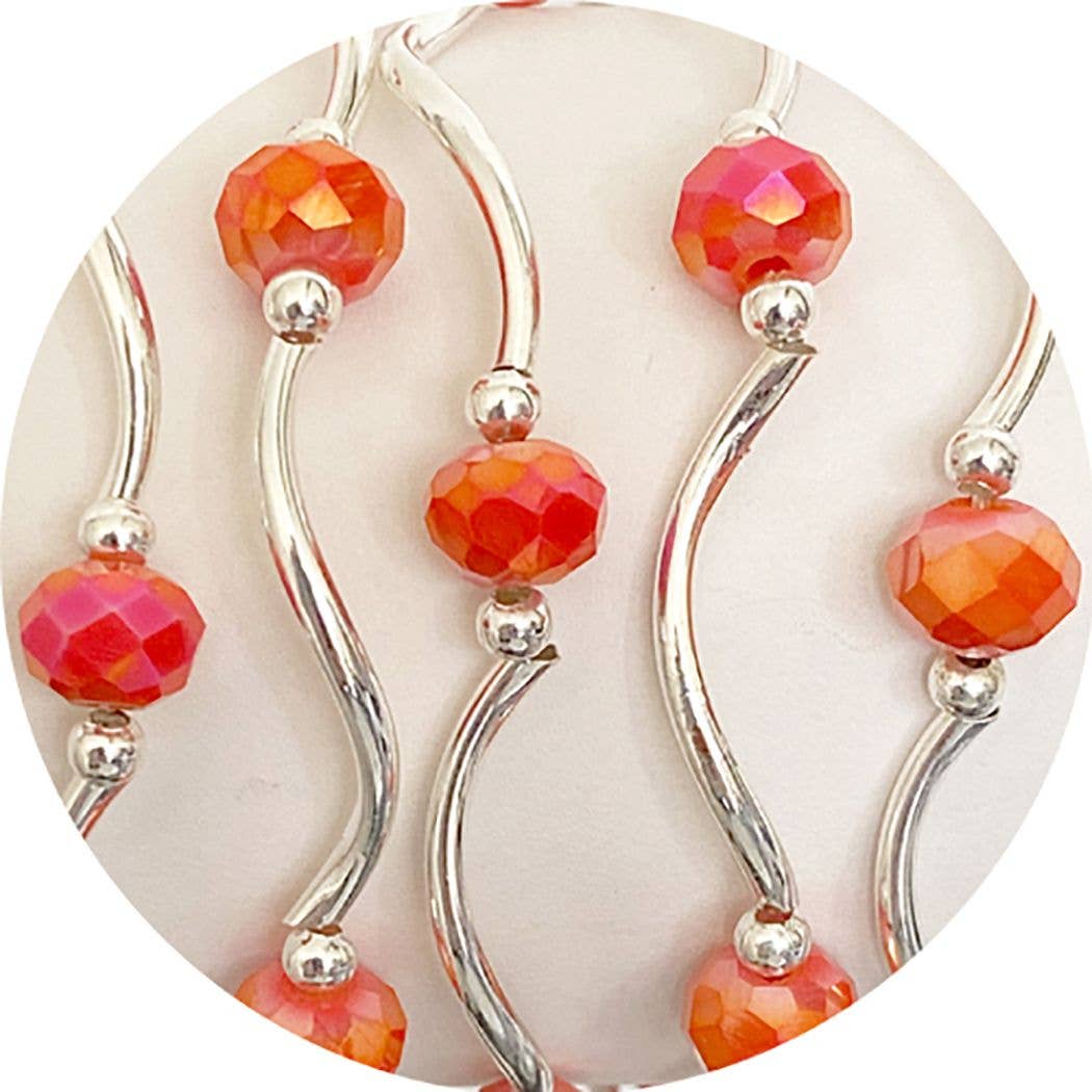 My Fun Colors - Fashion Fun | Gemstones + Crystals Beaded Stretch Bracelets: Cobalt