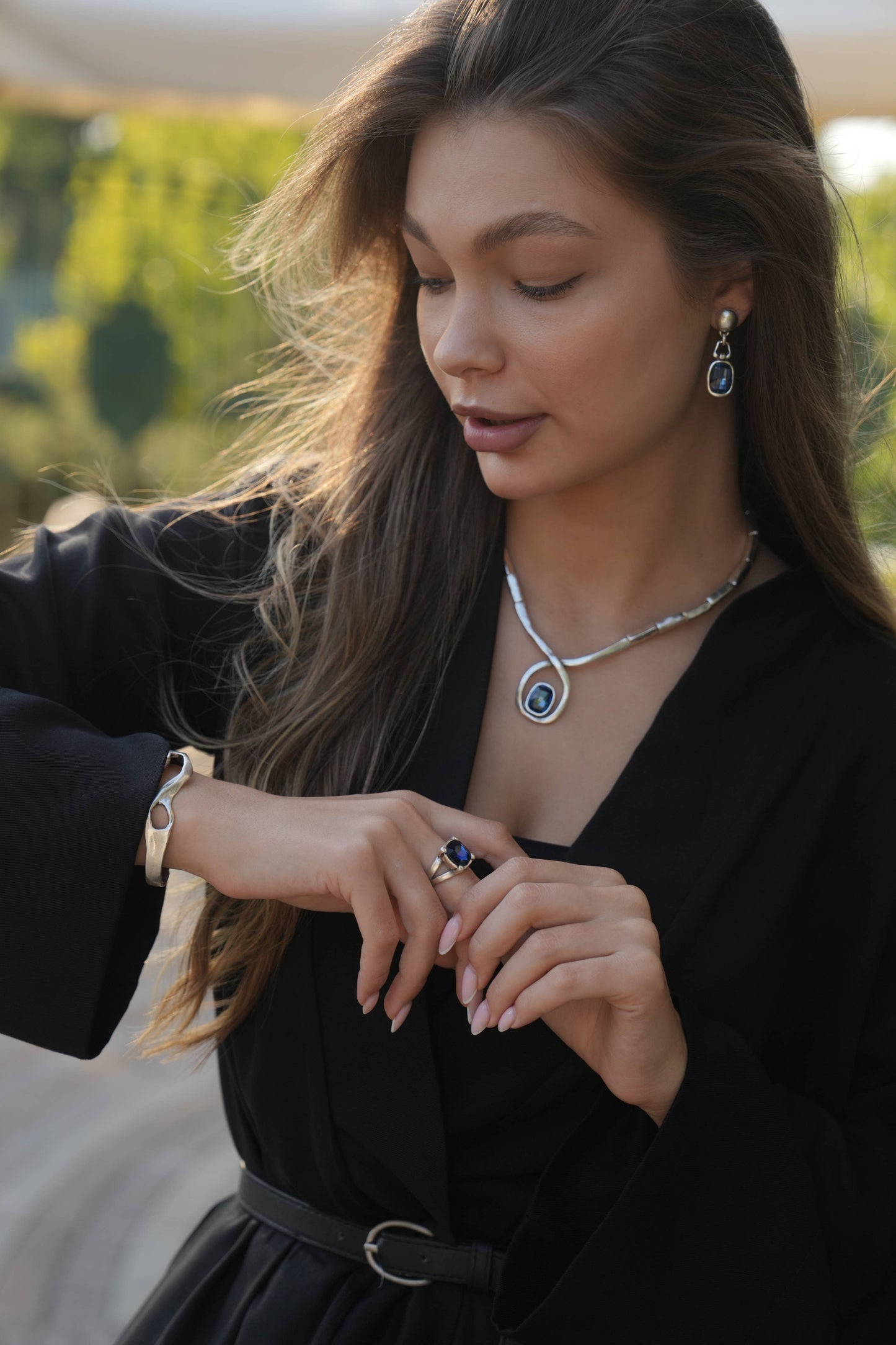 Chanour - Handmade Crystal Brass Ring - 6842