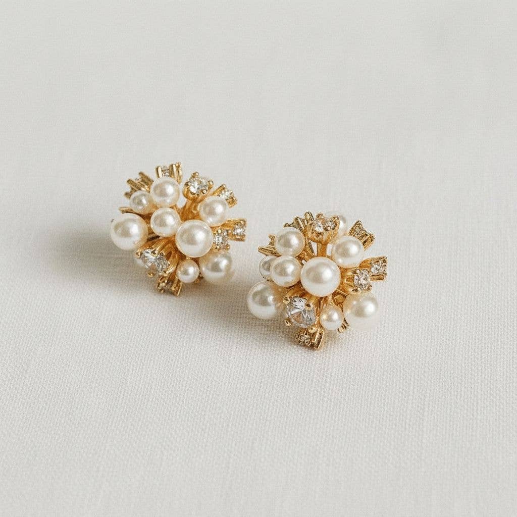 Ellemadera - Elegant Pearl-Inspired Vintage Drop Earrings