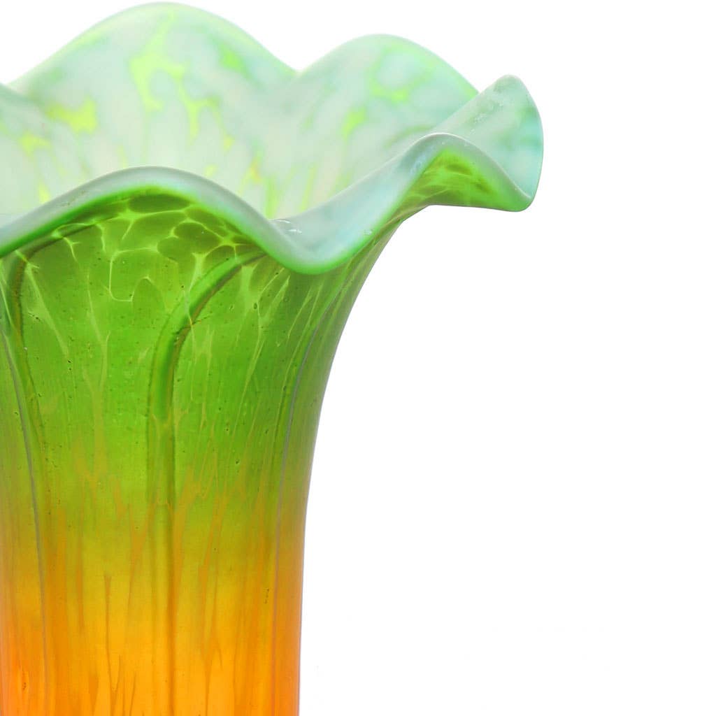 River of Goods - 21"H Lily 10 Light Green & Amber Shade Table Lamp
