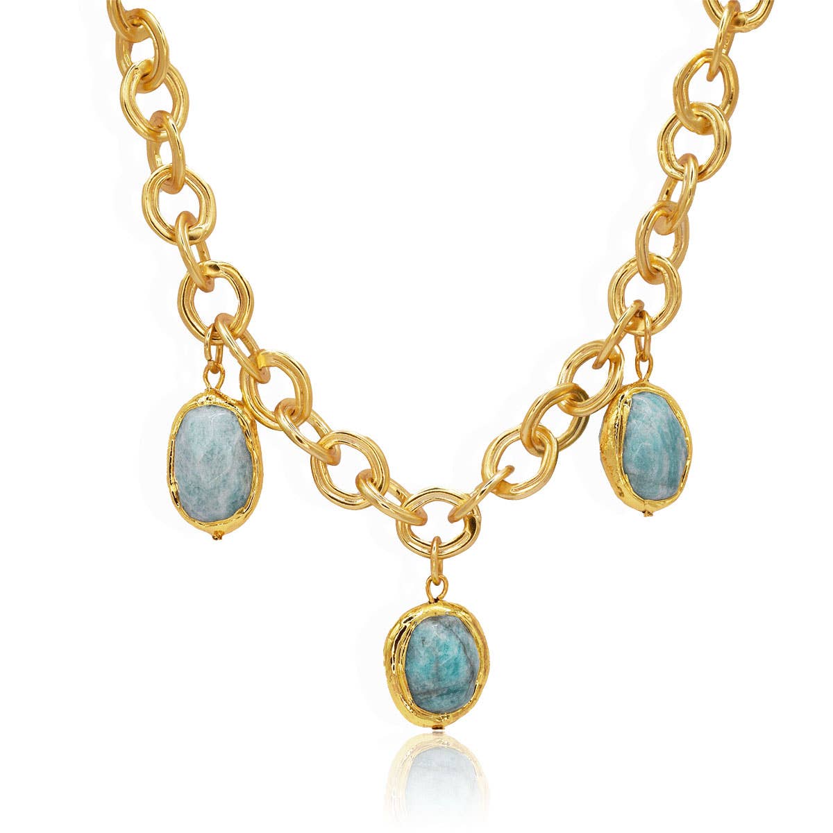KARINE SULTAN - Amazonite Stone Charms Necklace