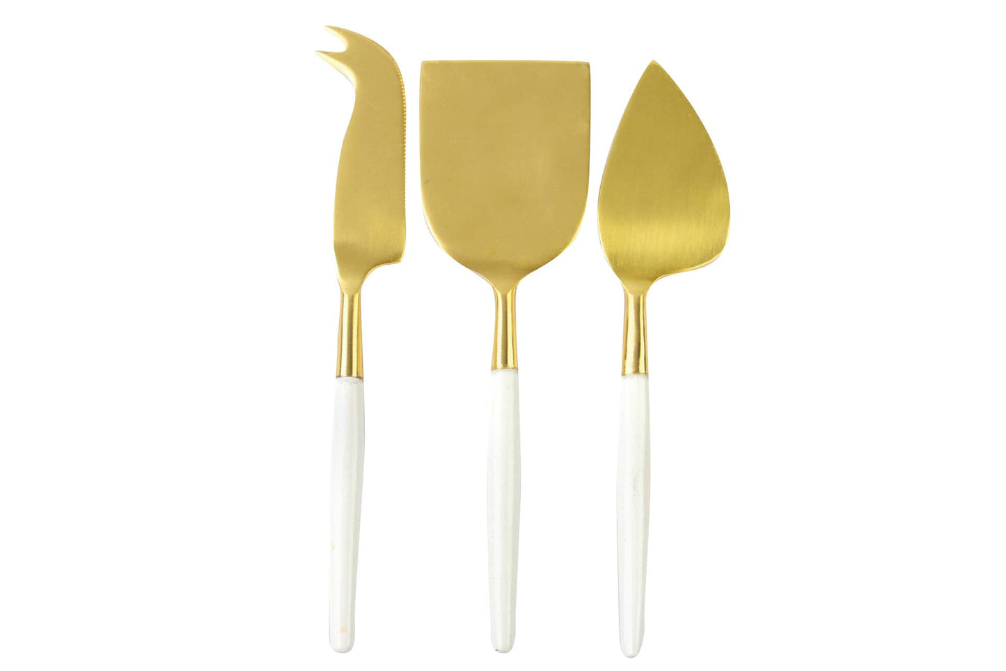 Be Home US - White & Gold Cheese Set