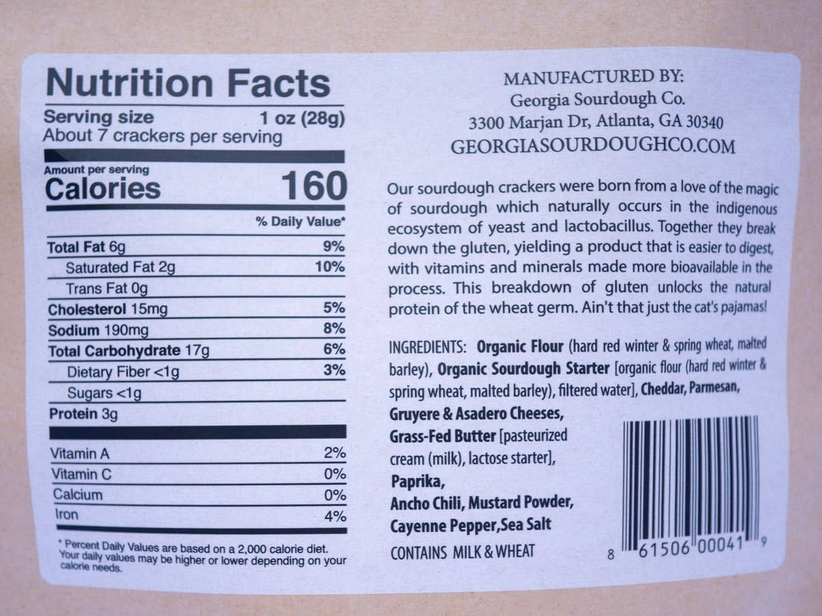 Georgia Sourdough Co. - Cheese Crackers: 6 oz.