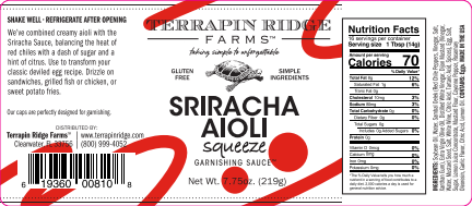 Terrapin Ridge Farms - Sriracha Aioli Garnishing Squeeze