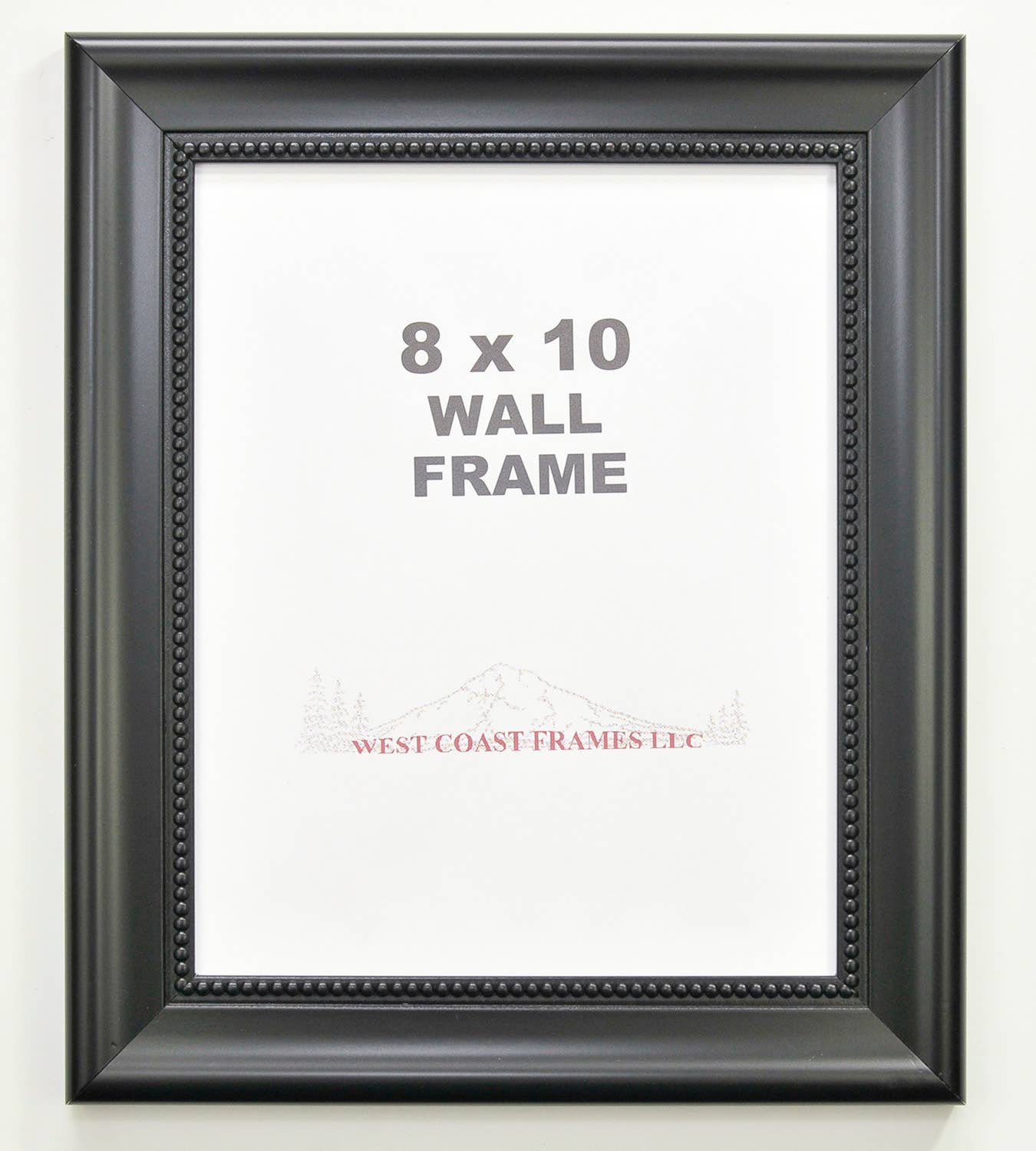 West Coast Frames LLC - 8014 - 1-1/2" Black Traditional Beaded Poly Picture Frame: 5 x 7