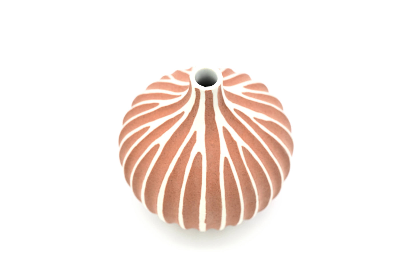 Art Floral Trading LLC - 524TERRA CONGO TINY L-Handcrafted Porcelain Bud Vase