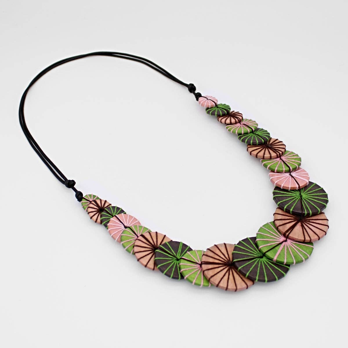 Sylca Designs - Green and Pink Azalea Necklace